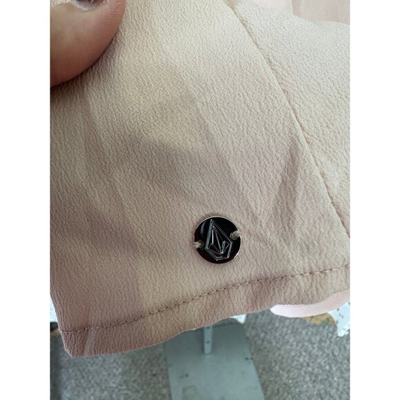 Volcom True To This Faux Wrap Surplice Elastic Empire Waist Adjustable Cami Top - Picture 5 of 7